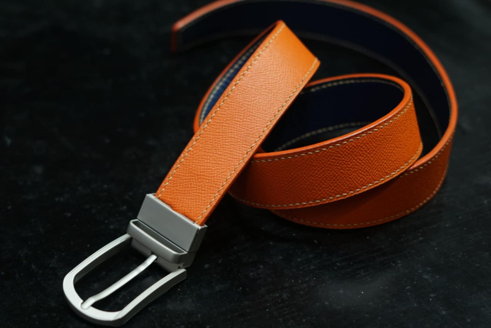 Bespoke leather belt – commission 4 Recent bespoke leather belt commission 4 from the DVIL workshop