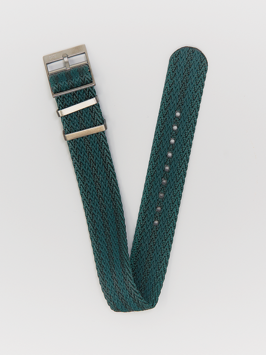 Premium Single Pass NATO — Deep Forest Green Watch Strap – Fabric Deep Forest Green watch strap Premium Single Pass NATO — Deep Forest Green Watch Strap – handmade fabric watch strap in deep forest green