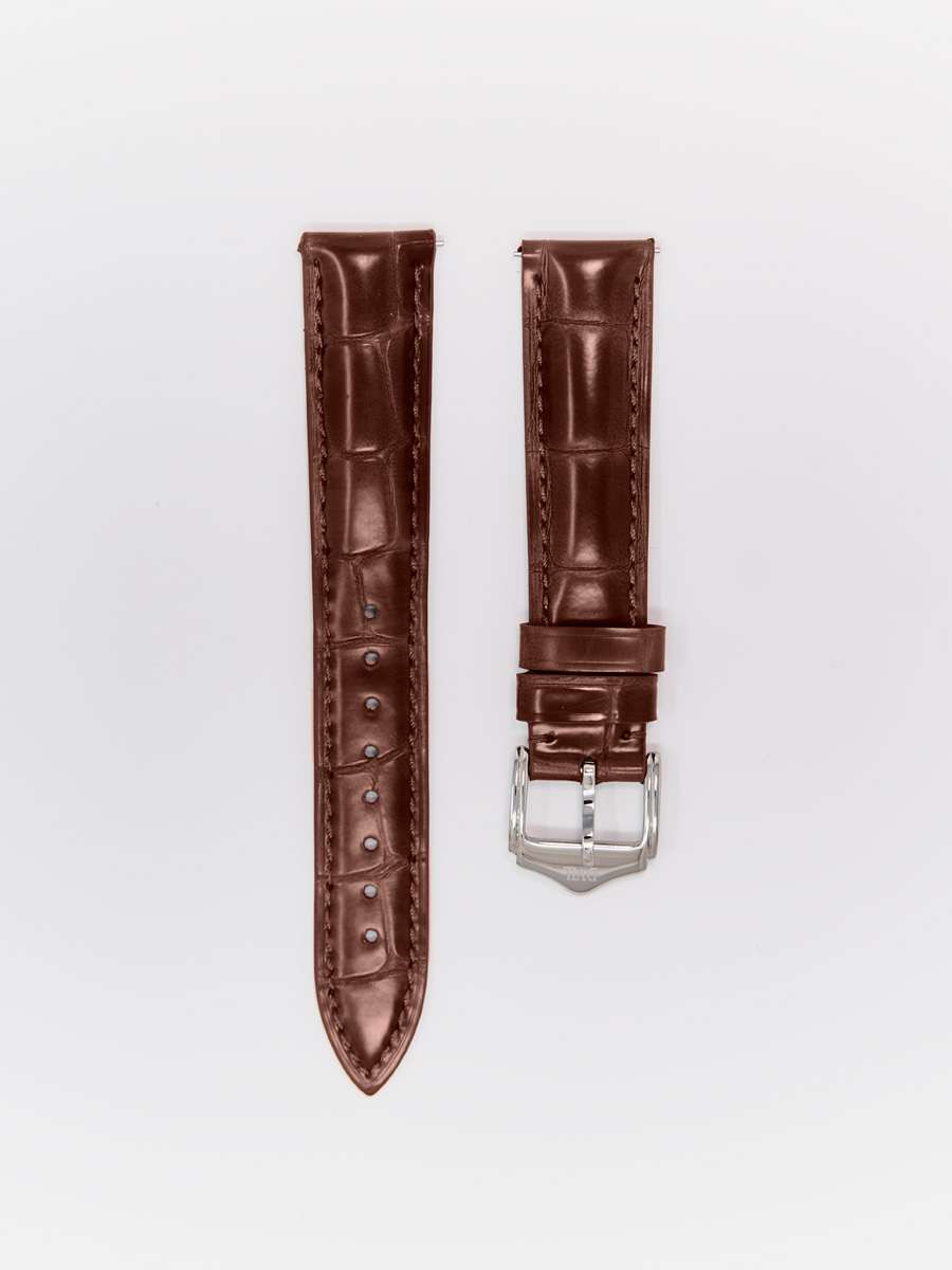 American Crocodile Leather — Chocolate Watch Strap