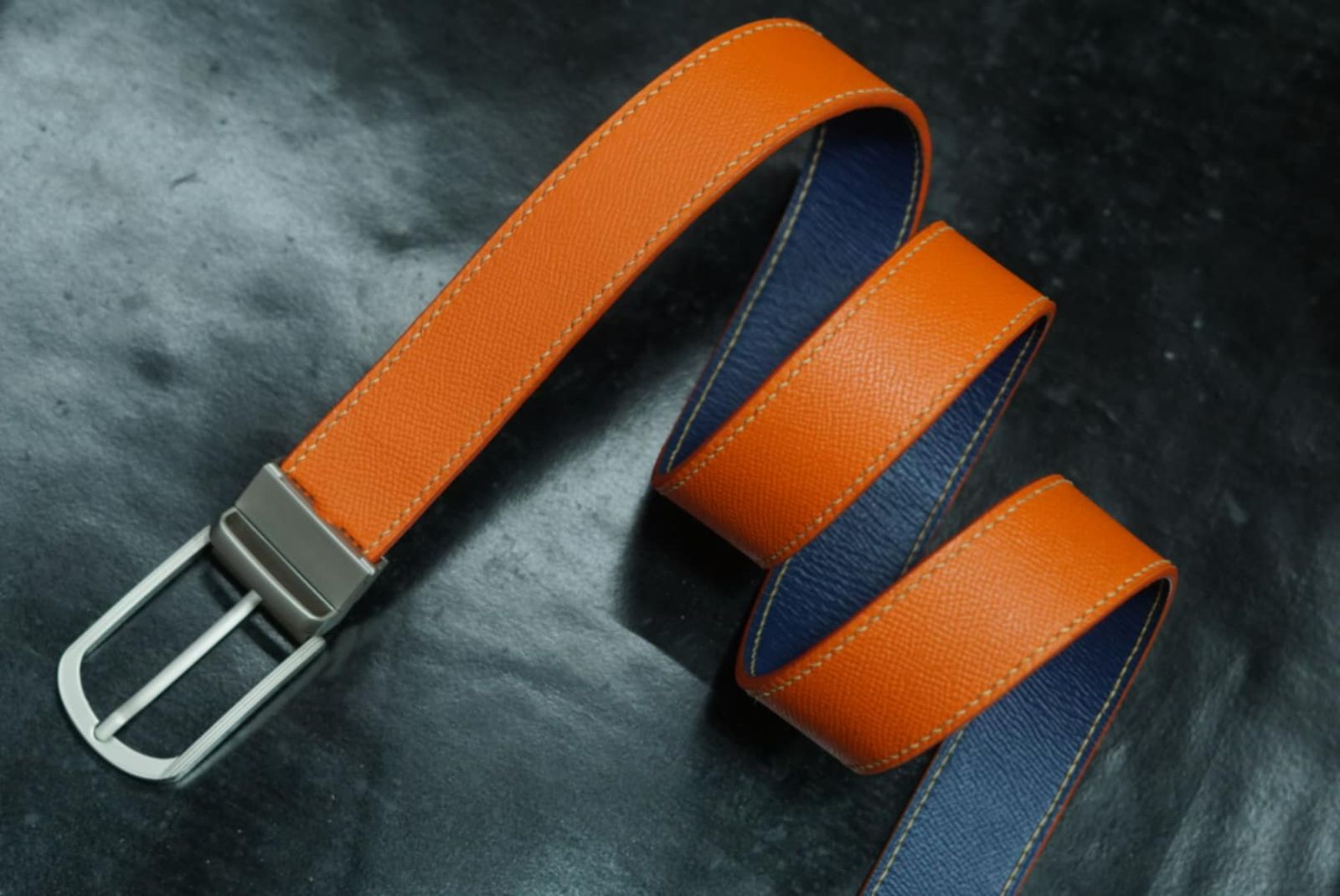 Bespoke leather belt – commission 11 Recent bespoke leather belt commission 11 from the DVIL workshop