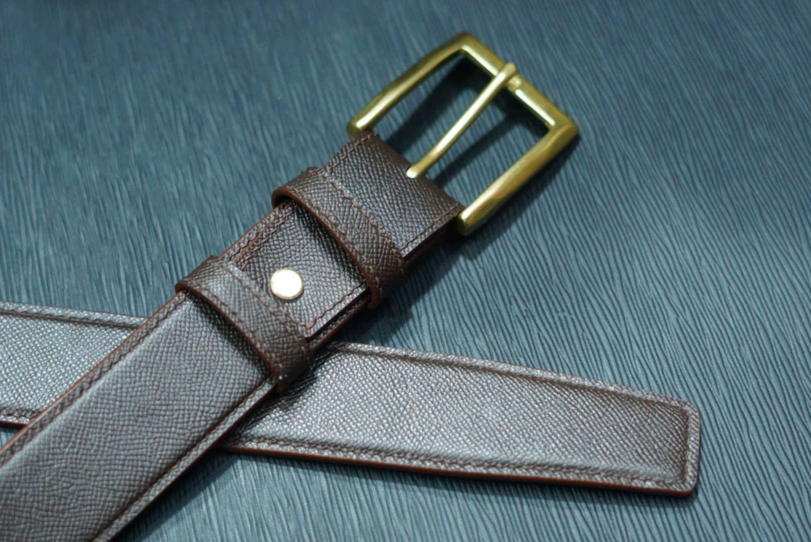 Bespoke leather belt – commission 10 Recent bespoke leather belt commission 10 from the DVIL workshop