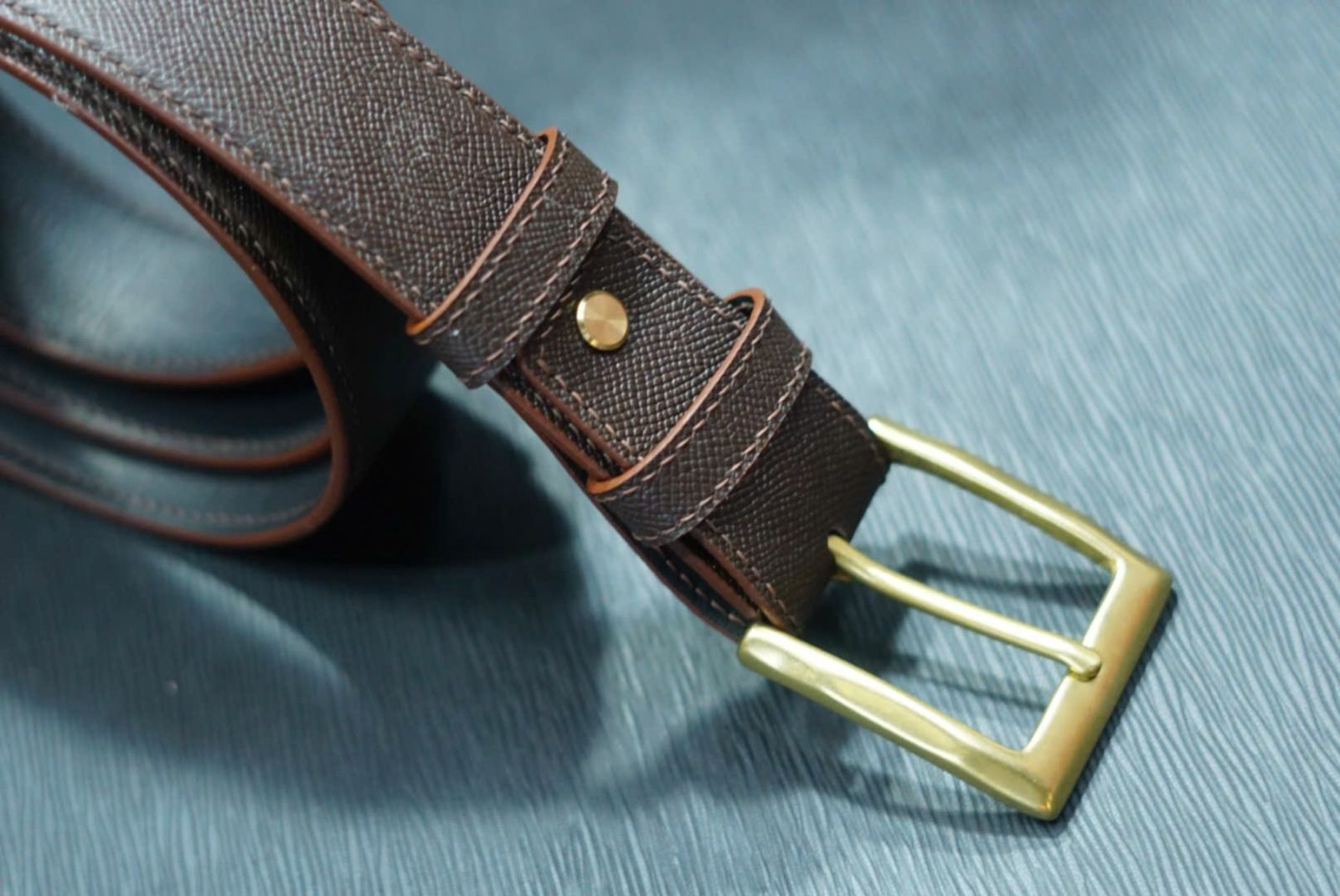 Bespoke leather belt – commission 13 Recent bespoke leather belt commission 13 from the DVIL workshop