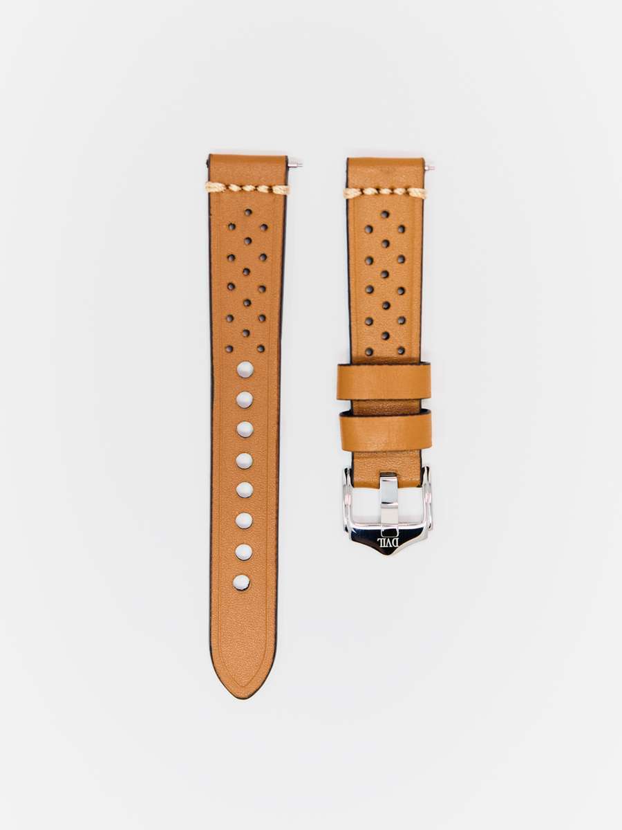 Italian Vintage Style Suede Leather — Vintage Tan Watch Strap