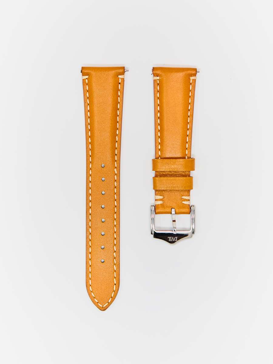 Japanese Shinki Hikaku Shell Cordovan Classic 新喜皮革 — Vintage Tan Watch Strap