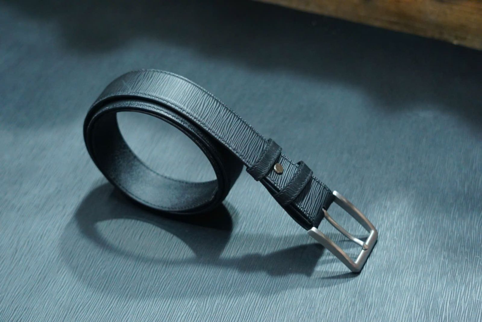 Bespoke leather belt – commission 5 Recent bespoke leather belt commission 5 from the DVIL workshop