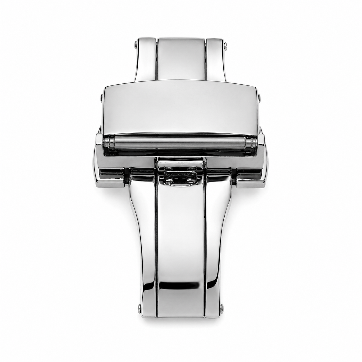 Butterfly Deployment watch strap buckle in Silver