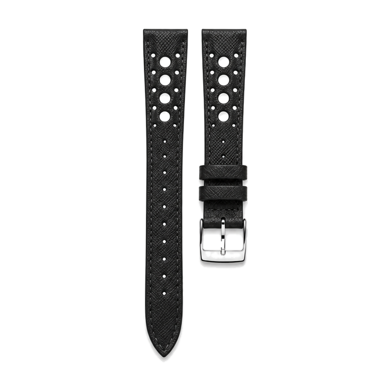 Rally Perforated watch strap style — custom handmade leather