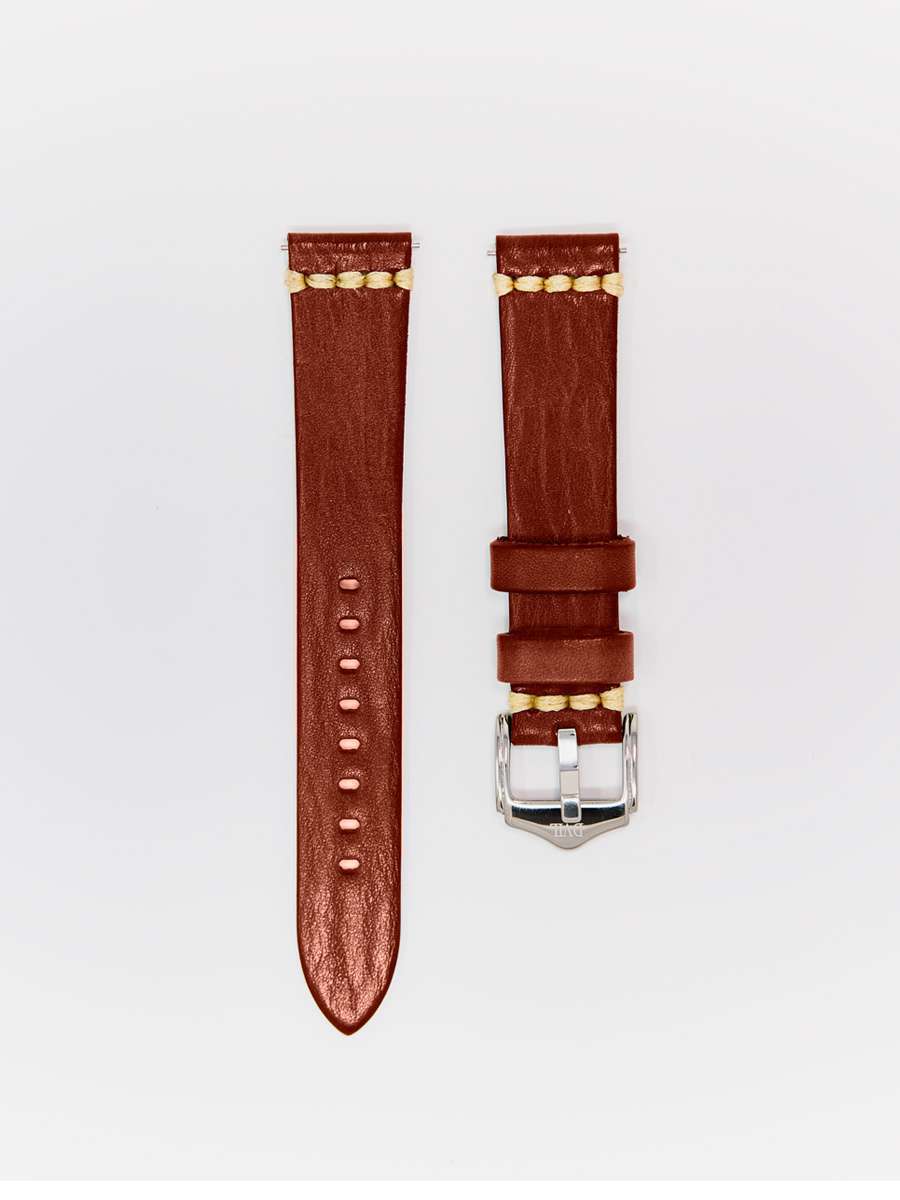 Vegetable Tanned Crazy Horse American Leather — Caramel Watch Strap